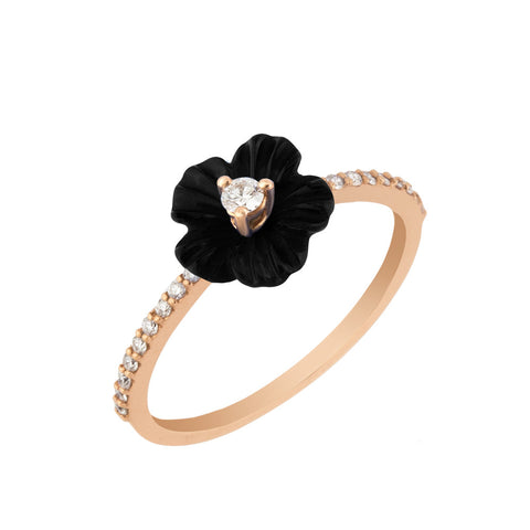 Black Swan Rose Ring
