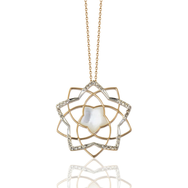 Lotus Sparkle Angel Necklace