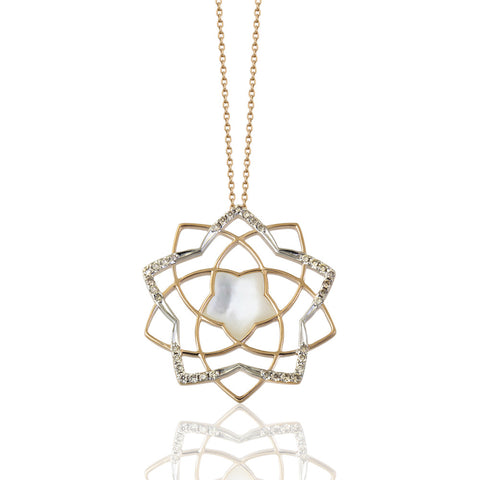 Lotus Sparkle Angel Necklace